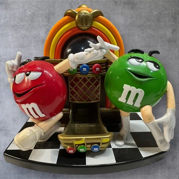 M&M's Jukebox Candy Dispenser Red Green Collectible‎ Novelty