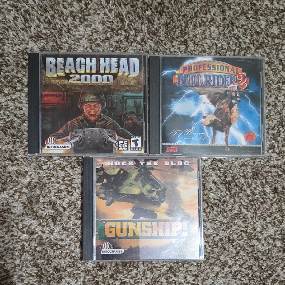VTG Beach Head 2000, Gunship, Professional Bullrider 2 PC Computer Games