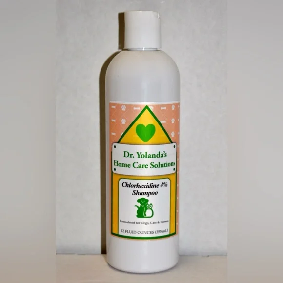 Dr. Yolanda's Chlorhexidine 4% Shampoo 12oz Veterinary Formula. Vet Recommended