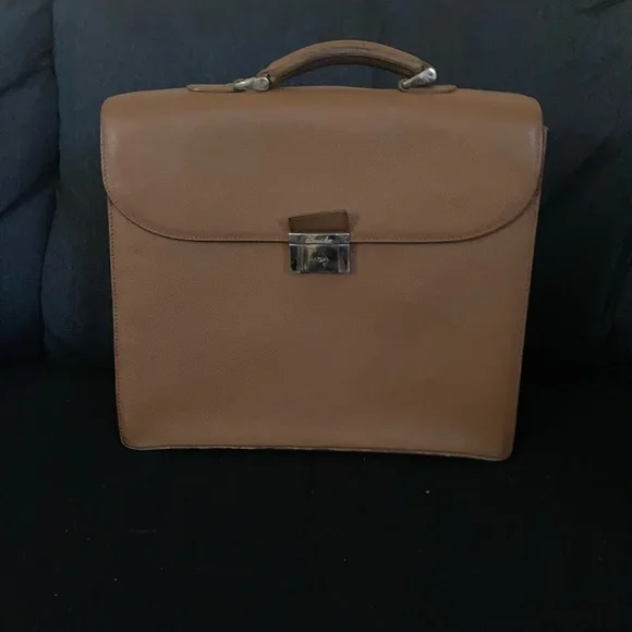 Vintage Pineider Briefcase large 15x13x4