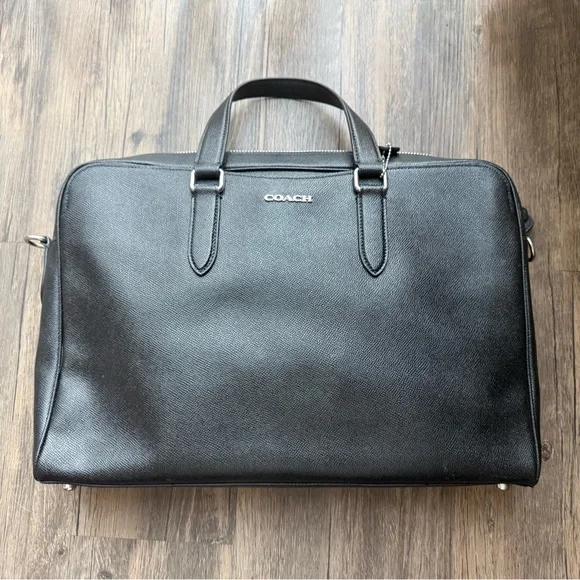 Coach Black Leather Briefcase