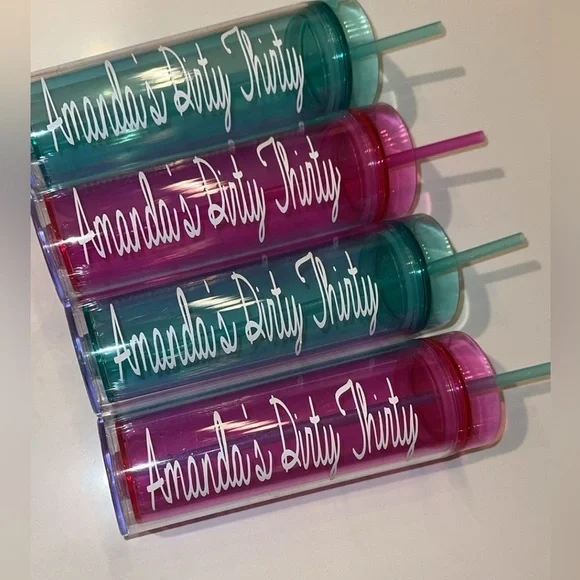 Amanda’s Dirty Thirty Tumblers Birthday Party Gift 16oz Brand New Price for all4