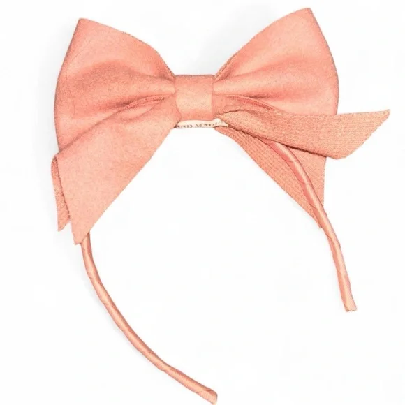 Handmade Soft Pink Bow Headband for Kids