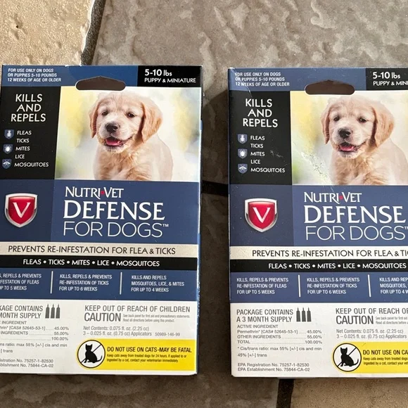 Defense for Dogs - Flea & Tick Prevention 5 to 10lbs