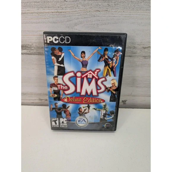 The Sims Deluxe Edition PC Game EA T Teen Disc Case Manual CIB 2‎ Disc Complete