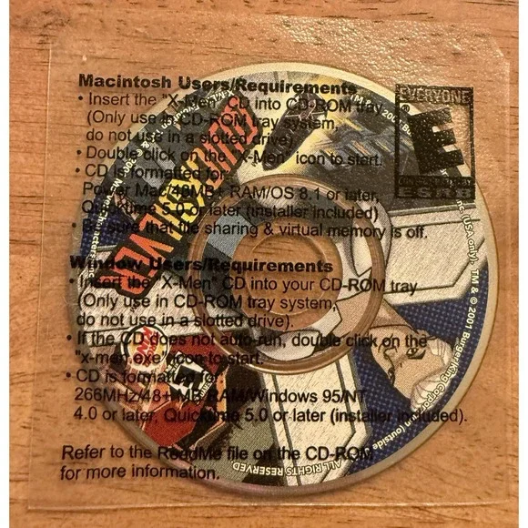Burger King Quicksilver X Men Evolution PC CD-ROM Game‎ 2001