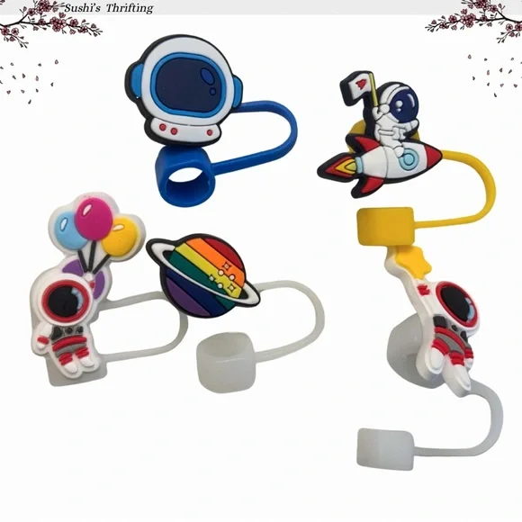 Astronaut Straw Topper Set (5pc)