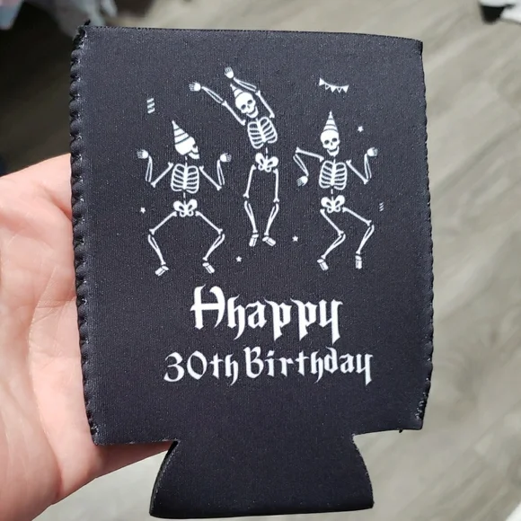 Black Skeleton Party Can Cooler