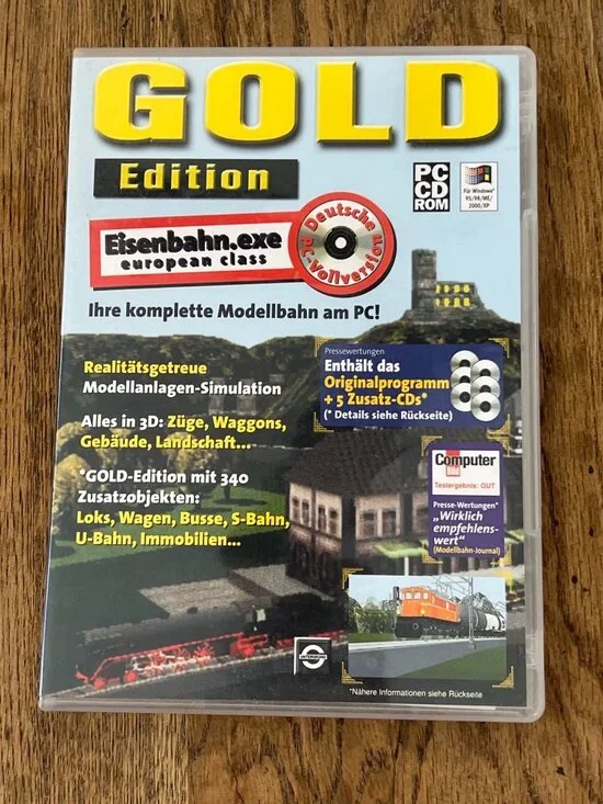 Eisenbahn.exe European Class Gold Edition PC CD-ROM Train Simulation Pre-Owned