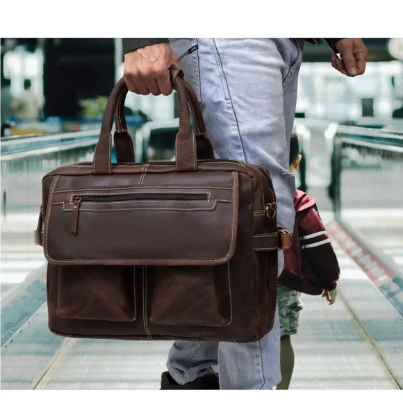 Brown Leather Men's Bag
