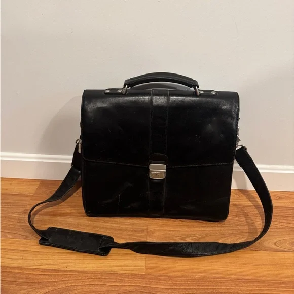 Wilsons Leather Black Briefcase