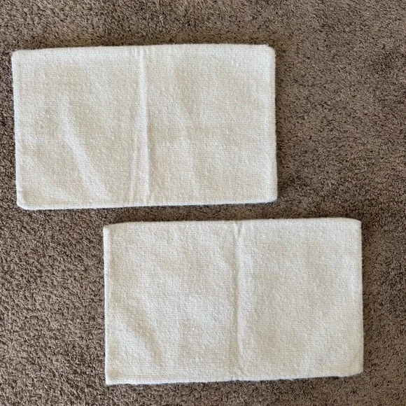 Restoration Hardware Set of 2 Pillow Cases Alpaca Wool Zipper Cream 21x13”