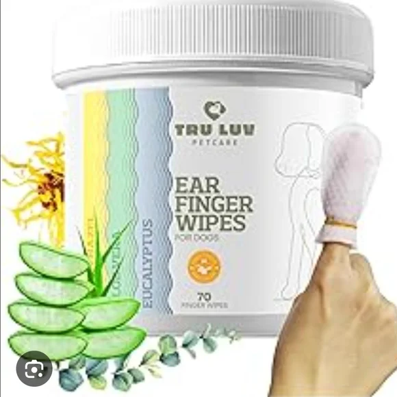 NIB Tru Luv Petcare Ear Finger Wipes for Dogs