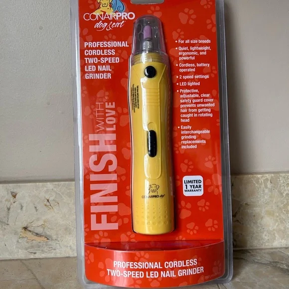 ConAirPRO dog and cat professional cordless two speed LED nail grinder ￼