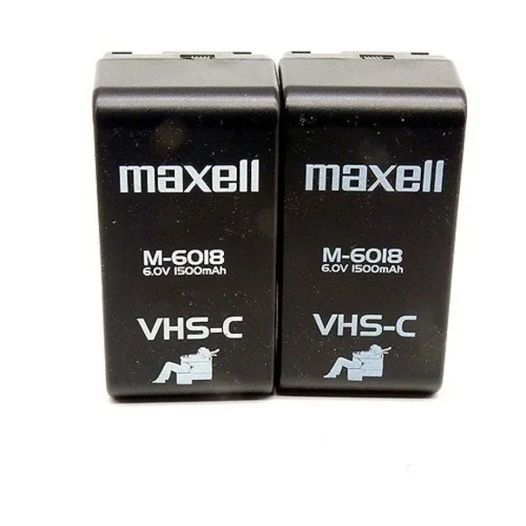 2x OEM Maxell M6018 6v Digital Camera Battery Lot Black Tested