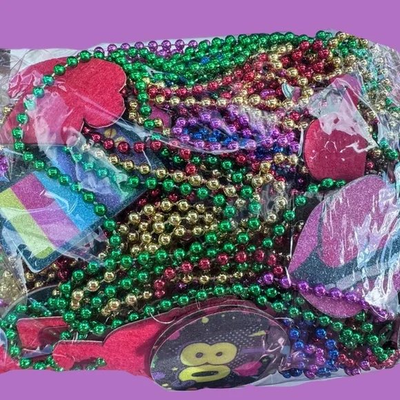 NWT 35Pc Colorful 80s/90s Party Bead Necklaces