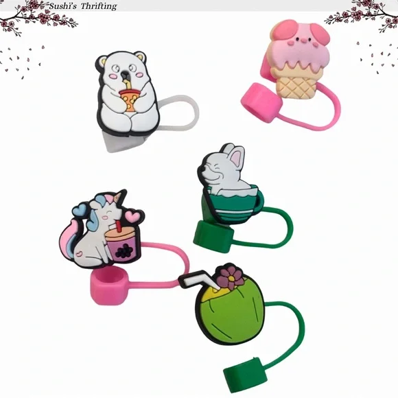 Summer Treats Straw Topper 5pc