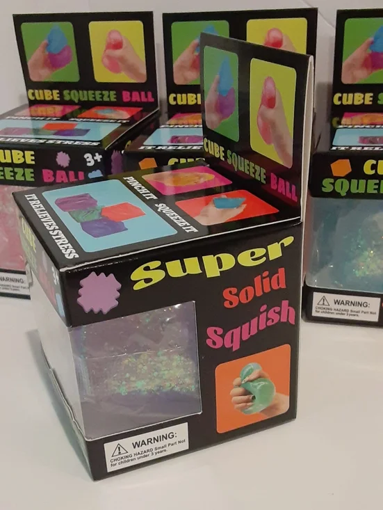 Unlisted Super Solid Squish Cube - Iridescent Purple & Green