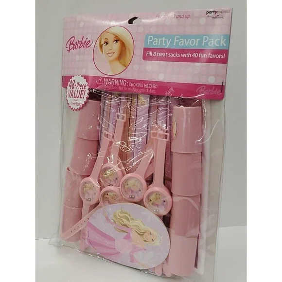 Vntg. 2006/Y2K Barbie Party Favor Pack/48 Pieces/NOS/Deadstock/Hallmark/Express‎