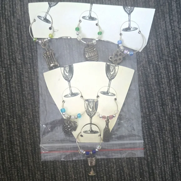 Colorful Wine Glass Charms‎ Set