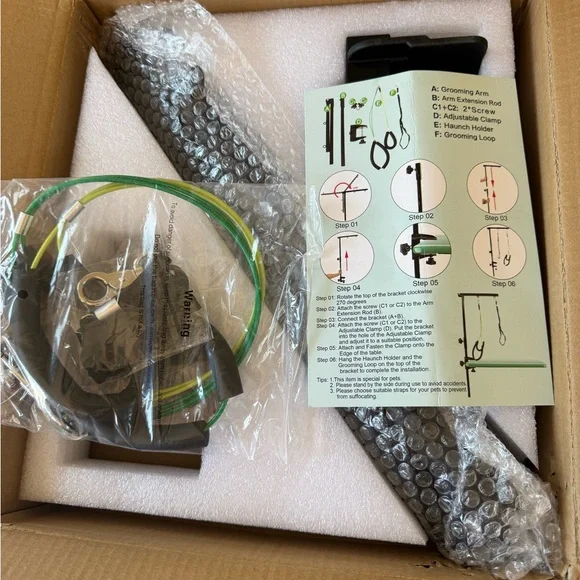 Pet Grooming Arm Kit with Instructions