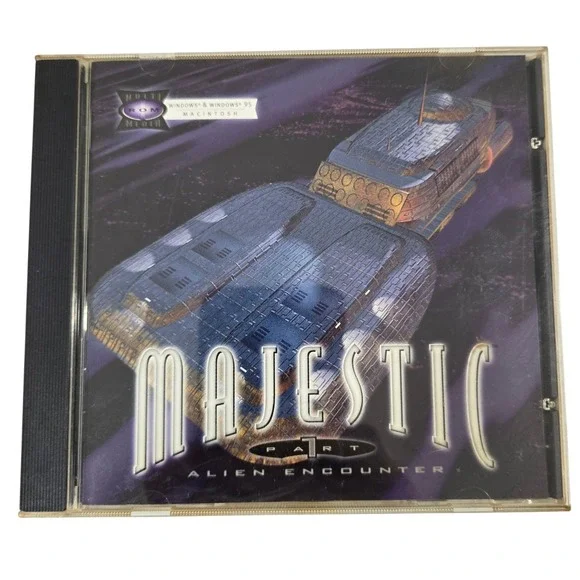 Majestic Part 1 Alien Encounter PC Game 1995 Vintage 90s Sci-Fi Adventure