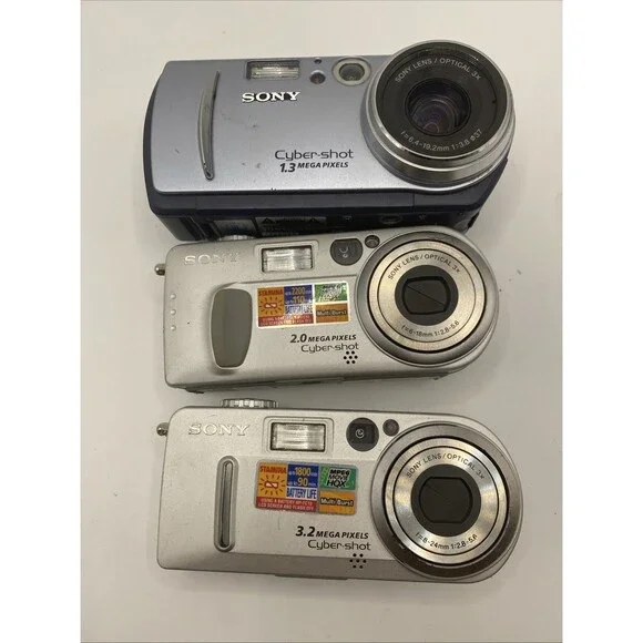Sony Cyber-shot DSC-P30 P7 P2 CCD Digital Camera Lot 3x AS-IS Parts Repair