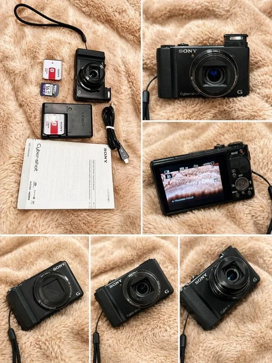 Sony Black Cyber-shot DSC Compact Digital Camera with Accessories
