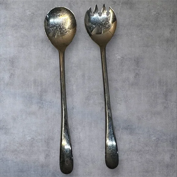 Vintage‎ Italy Silverplated Salad Serving Set 12