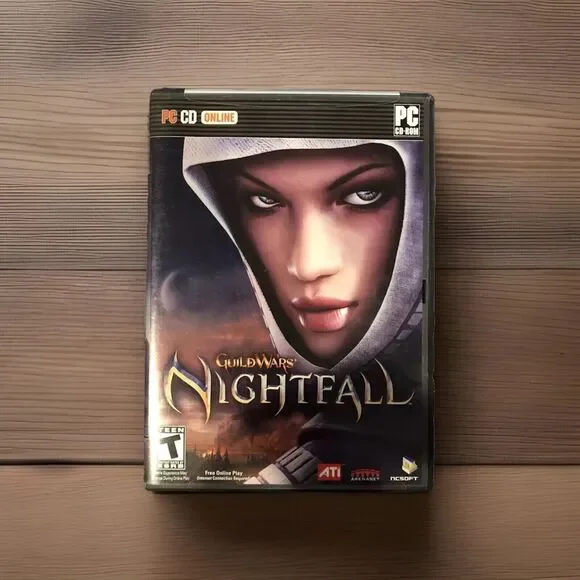 Guild Wars Nightfall PC Game: Epic Fantasy MMORPG Adventure Online Poster CD-ROM