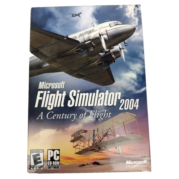 Microsoft Flight Simulator 2004 - A Century of Flight (PC CD-ROM) 4-Disc Set CIB