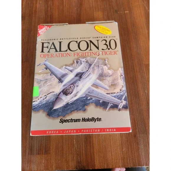 Falcon‎ 3.0: Operation Fighting Tiger Spectrum Holobyte PC 1992 Big Box COMPLETE