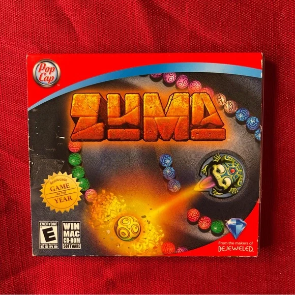2003 Pop Games Zuma CD Rom Real Arcade Game of the Year From Bejeweled