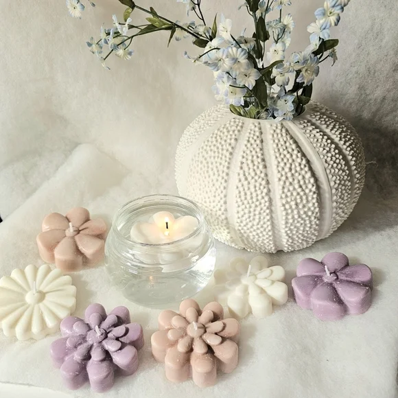 6 Handmade Scented Gender Baby Shower Wedding Party Soy Candle Party Giveaways