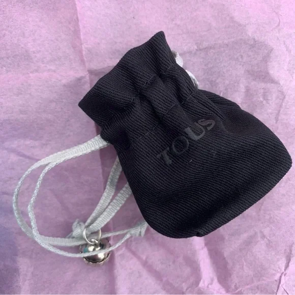 Tous Black and White Drawstring Favor Bag