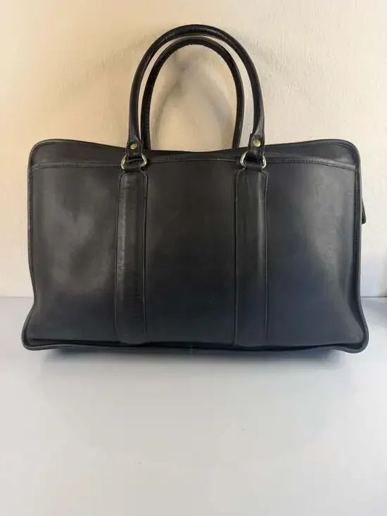 Vintage Coach Black Leather Lexington Briefcase 6002 Made in USA