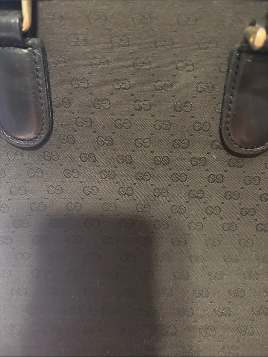Gucci Black Monogram Canvas vintage purse