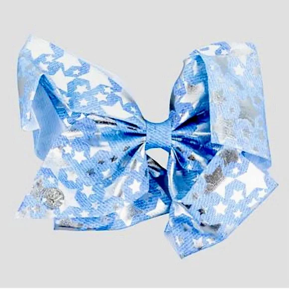 Girls' JoJo Siwa Denim Star Bow Hair Clip - Blue- NWT