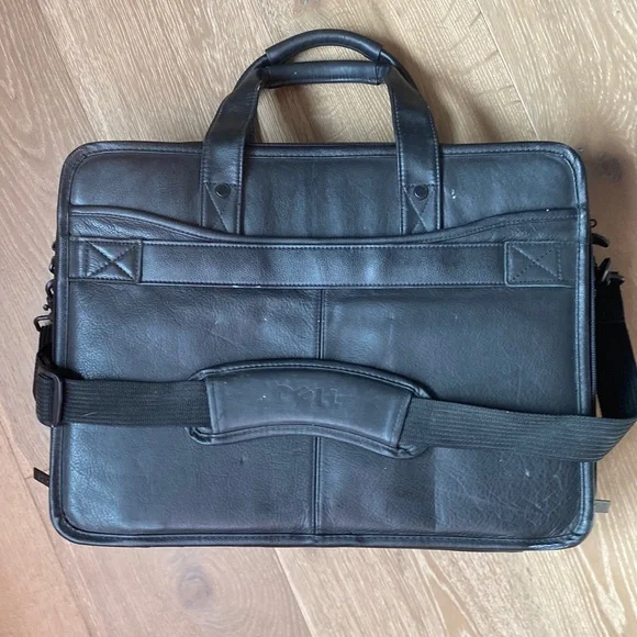 Dell Leather Messenger Laptop Brief Bag