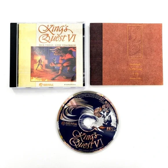 King's Quest VI: Heir Today, Gone Tomorrow CD-ROM (PC, 1993) Mint Disc