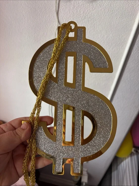 Dollar Sign Necklace Prop