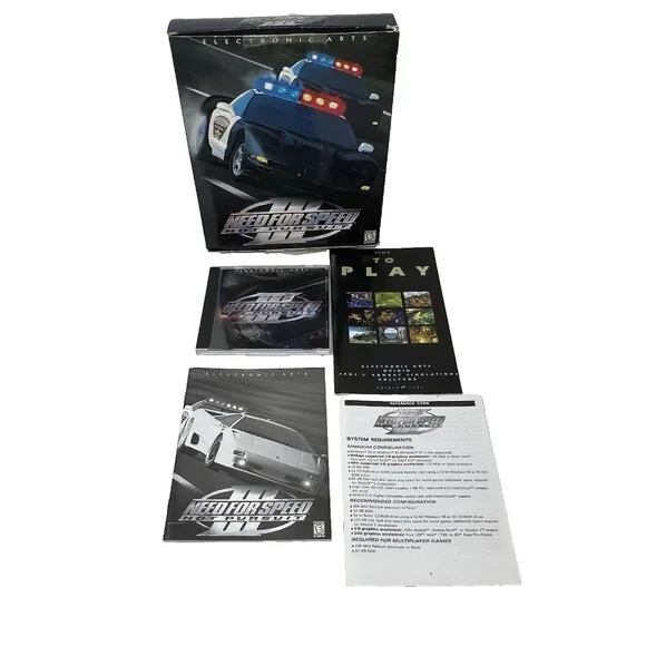 Need for Speed III: Hot Pursuit PC 1998 Big Box Vintage Complete EA Sports Rare