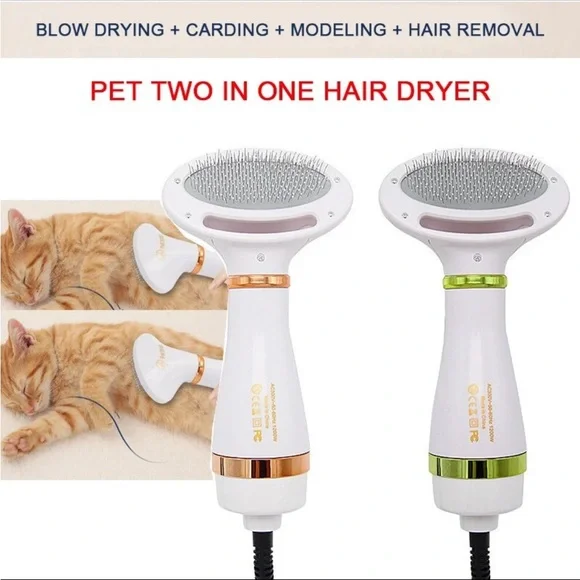 2-In-1 Pet Dog Dryer Quiet Dog Hair Dryers and Comb Brush Grooming Kitten