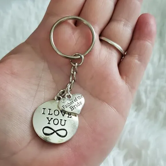 Father of the Bride Keychain, Wedding Keepsake Gift