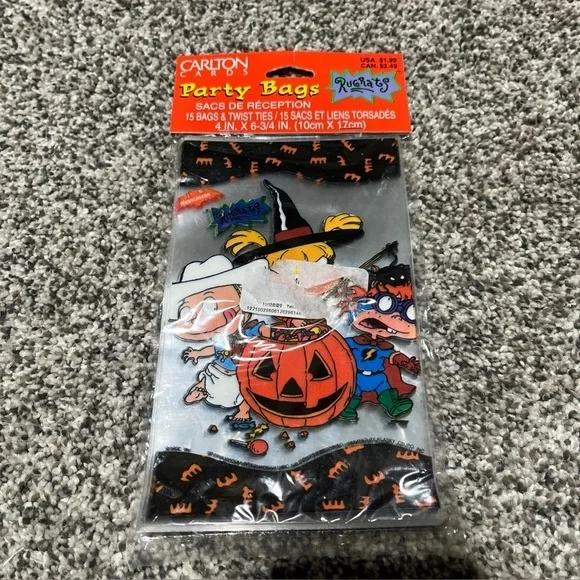 Vintage Nickelodeon Rugrats Halloween 15 Treat Bags 1998 American Greetings NOS