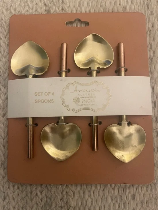 Set of 4 Gold Spoons
