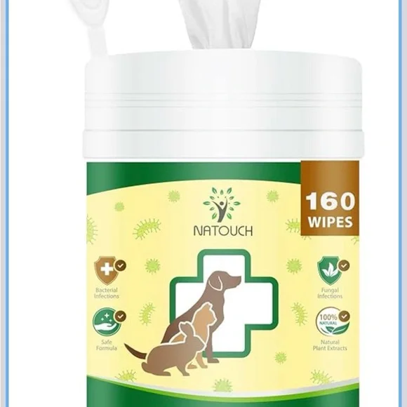 Antifungal and Antibacterial Wipes for Dogs & Cats, new