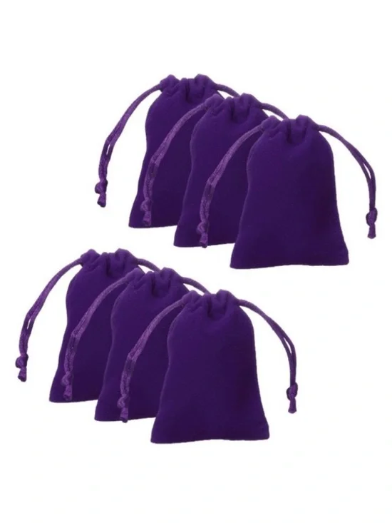 Purple Velvet Drawstring Bags
