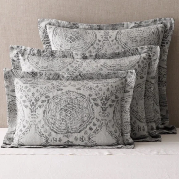 Restoration Hardware Gray Patterned Pillows
