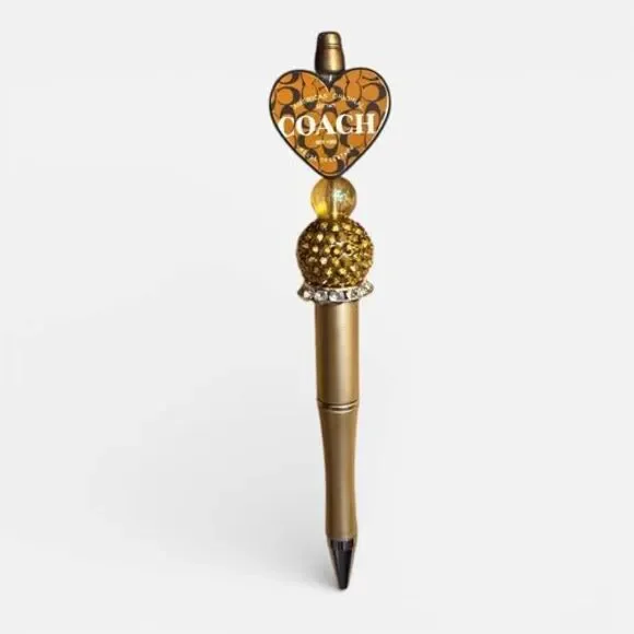 Handcrafted Fancy Heart Beaded Pen